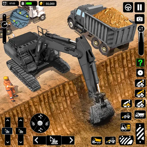 Snow Offroad Construction Game [MOD: Бесконечные деньги] - Скриншот 1