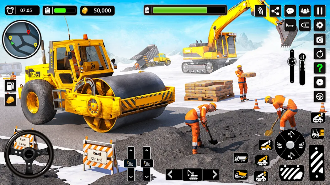 Snow Offroad Construction Game [MOD: Бесконечные деньги] - Скриншот 4
