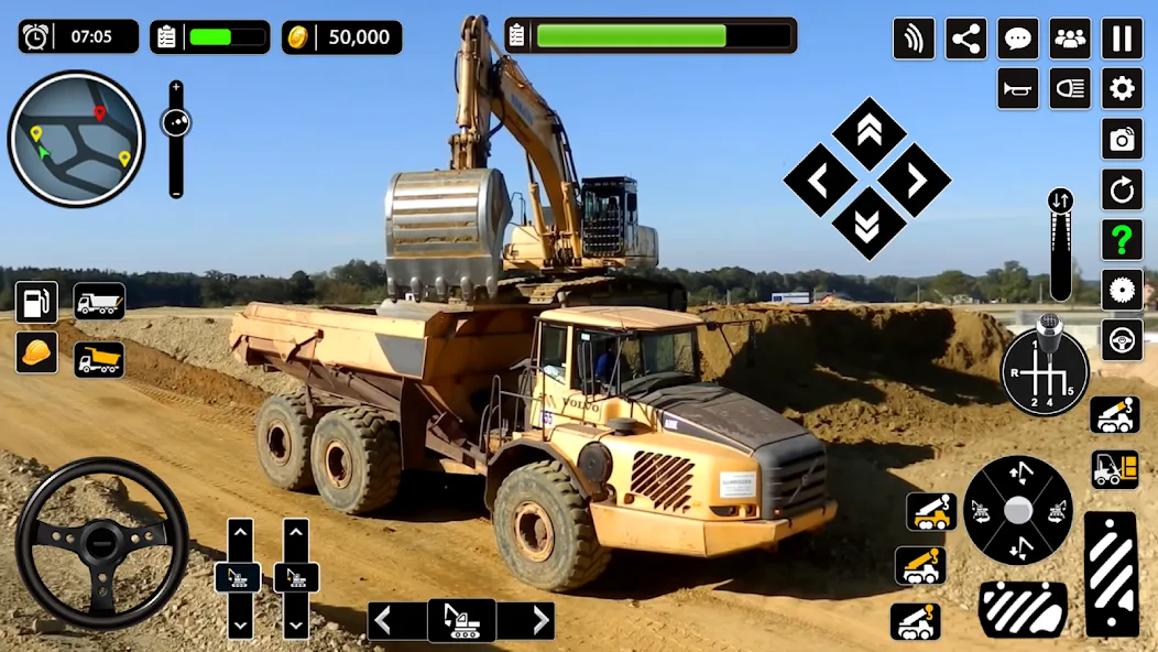 Snow Offroad Construction Game [MOD: Бесконечные деньги] - Скриншот 5