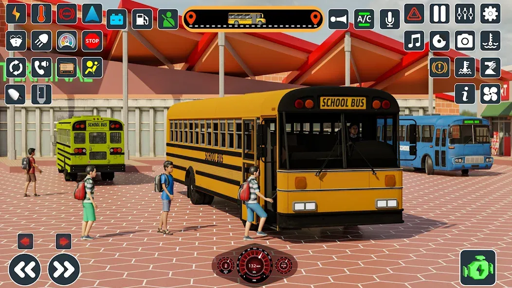 School Bus 3d : City Bus Games (Школьный автобус симулятор игры на автобусе) [MOD: Все открыто] - Скриншот 2