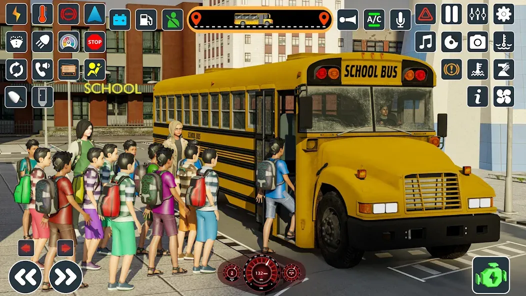 School Bus 3d : City Bus Games (Школьный автобус симулятор игры на автобусе) [MOD: Все открыто] - Скриншот 3