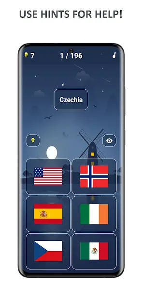 Flags of World Countries Quiz [MOD: Меню/Много денег] - Скриншот 4