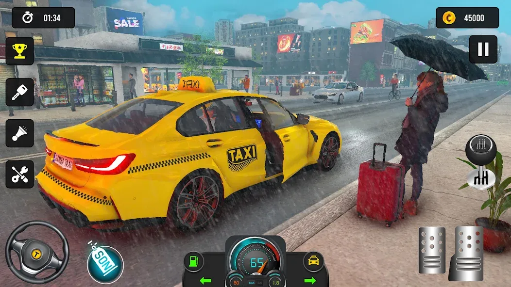 Taxi Simulator 3d Taxi Driver [MOD: Меню/Много денег] - Скриншот 2