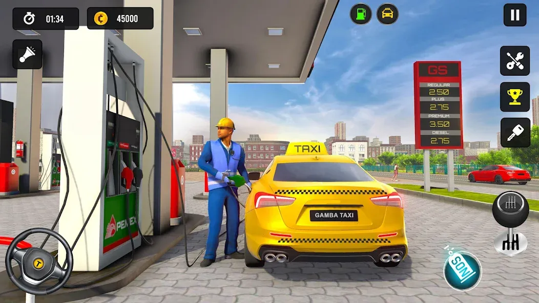 Taxi Simulator 3d Taxi Driver [MOD: Меню/Много денег] - Скриншот 3