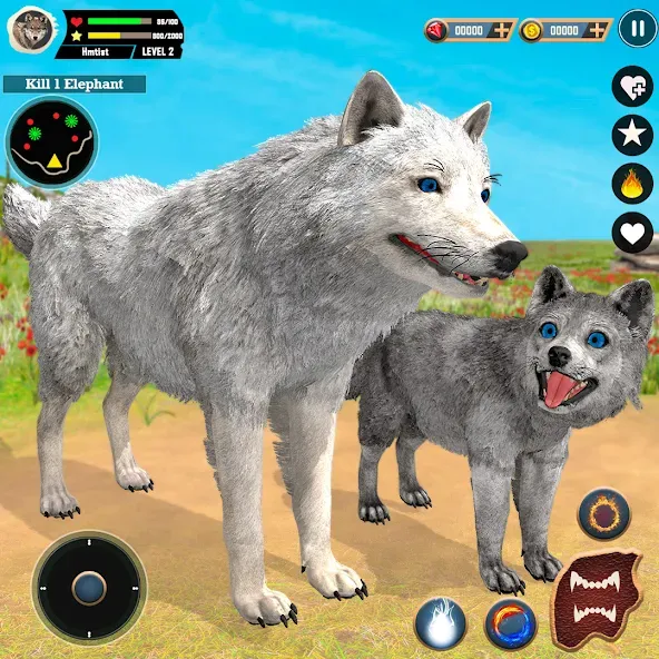 Wild Wolf Simulator Games [MOD: Mega Mod/Меню] - Скриншот 1