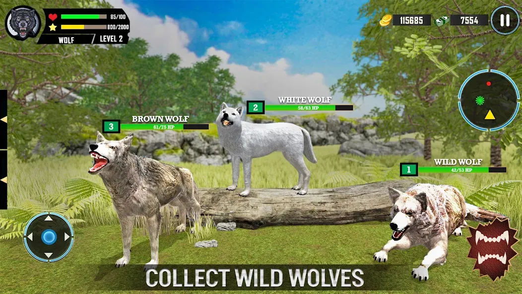 Wild Wolf Simulator Games [MOD: Mega Mod/Меню] - Скриншот 3