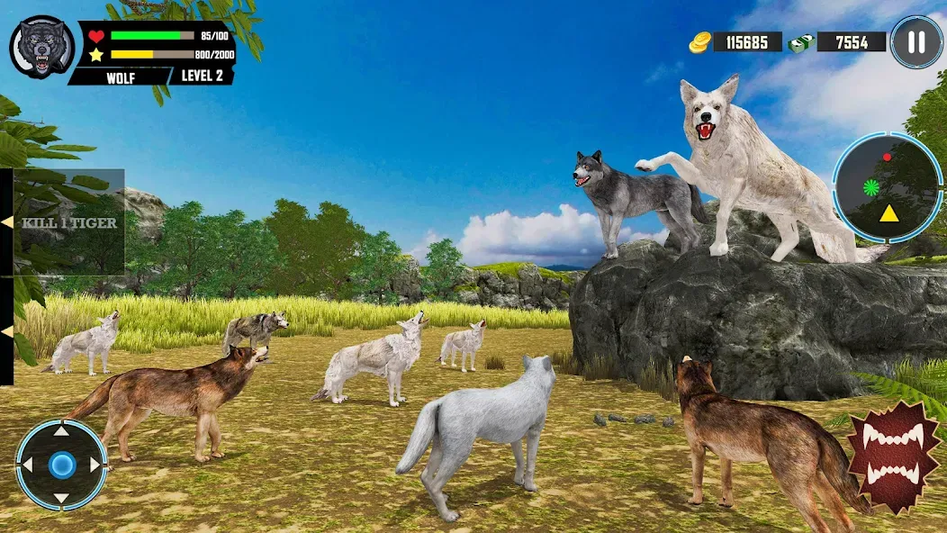 Wild Wolf Simulator Games [MOD: Mega Mod/Меню] - Скриншот 5