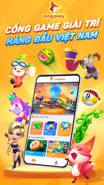 ZingPlay HD Cổng game giải trí [MOD: Mega Mod/Меню] - Скриншот 1