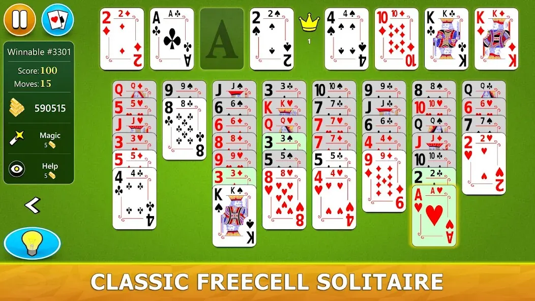 FreeCell Solitaire — Card Game [MOD: Все разблокировано] - Скриншот 1