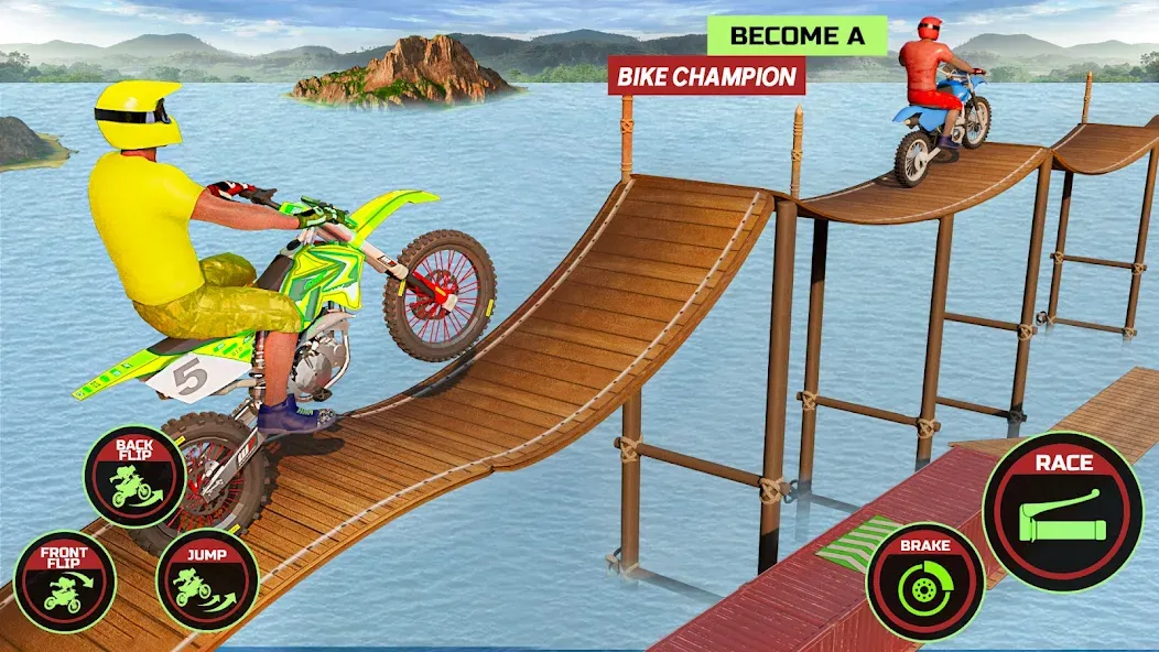 Motor Bike Stunt Racing Games (Мотор Байк Стант Гонки Игры) [MOD: Premium/Unlocked] - Скриншот 1