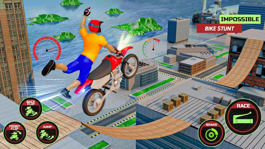 Motor Bike Stunt Racing Games (Мотор Байк Стант Гонки Игры) [MOD: Premium/Unlocked] - Скриншот 3