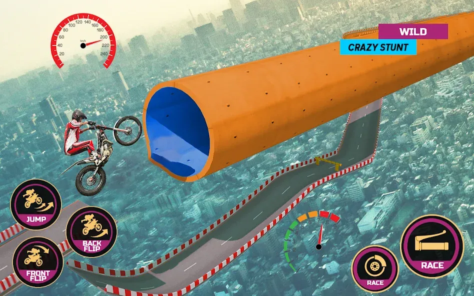 Racing Bike Stunt Games Master (Гонки на мотоциклах Мастер игр в трюки) [MOD: Mega Mod/Меню] - Скриншот 3