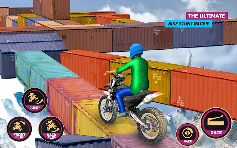 Racing Bike Stunt Games Master (Гонки на мотоциклах Мастер игр в трюки) [MOD: Mega Mod/Меню] - Скриншот 5