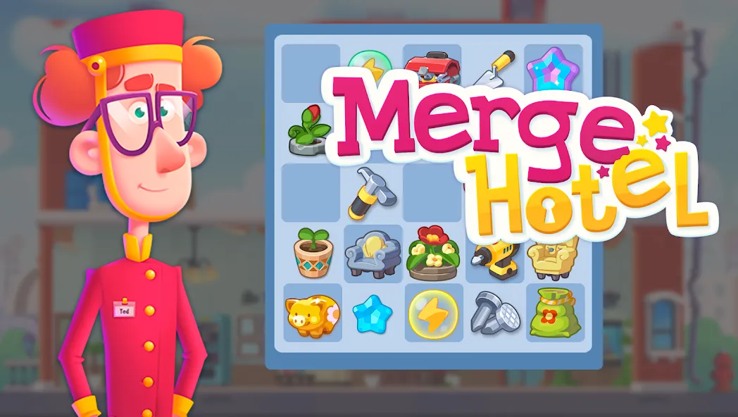 Merge Hotel: Family Story Game (Мердж Отель) [MOD: Меню/Много денег] - Скриншот 1