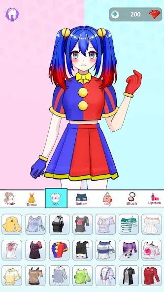 Anime Dress Up and Makeup Game [MOD: Разблокировано] - Скриншот 1