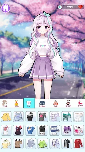 Anime Dress Up and Makeup Game [MOD: Разблокировано] - Скриншот 2