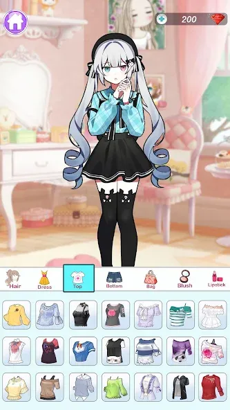 Anime Dress Up and Makeup Game [MOD: Разблокировано] - Скриншот 3