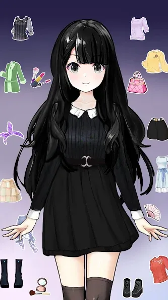 Anime Dress Up and Makeup Game [MOD: Разблокировано] - Скриншот 4