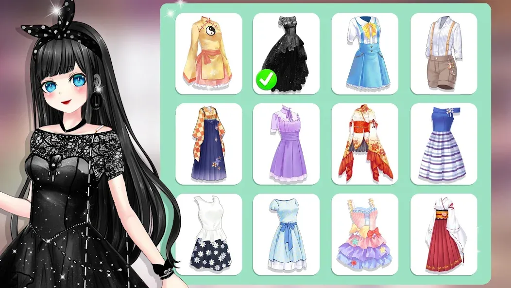 Anime Dress Up and Makeup Game [MOD: Разблокировано] - Скриншот 5