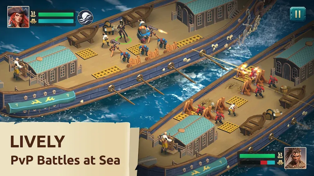 Pirate Ships・Build and Fight [MOD: Все открыто] - Скриншот 1