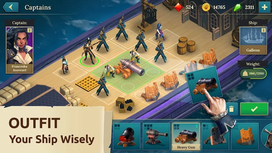 Pirate Ships・Build and Fight [MOD: Все открыто] - Скриншот 2