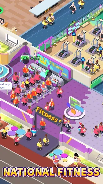Fitness Club Tycoon (Фитнес Клуб Тайкун) [MOD: Все открыто] - Скриншот 2
