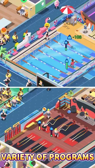 Fitness Club Tycoon (Фитнес Клуб Тайкун) [MOD: Все открыто] - Скриншот 3
