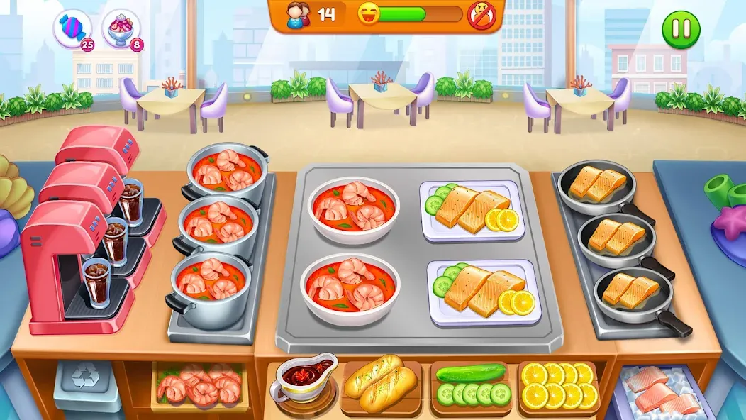 Cooking Restaurant Food Games [MOD: Все открыто] - Скриншот 1