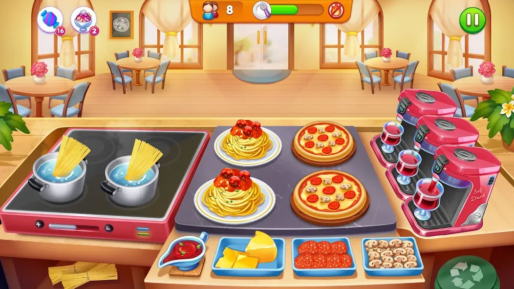 Cooking Restaurant Food Games [MOD: Все открыто] - Скриншот 2