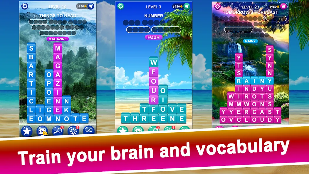Word Tiles :Hidden Word Search [MOD: Бесконечные деньги] - Скриншот 4