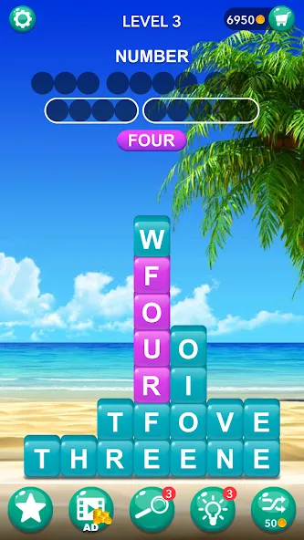 Word Tiles :Hidden Word Search [MOD: Бесконечные деньги] - Скриншот 5