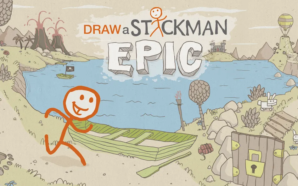 Draw a Stickman: EPIC Free (Нарисуй палочного человечка) [MOD: Разблокировано] - Скриншот 1