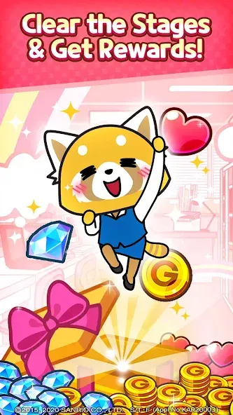 Aggretsuko : Match 3 Puzzle (Аггретсуко) [MOD: Разблокировано] - Скриншот 5