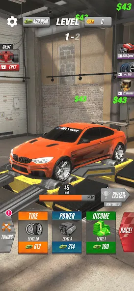 Dyno 2 Race — Car Tuning (Дино 2 Гонка) [MOD: Все разблокировано] - Скриншот 1