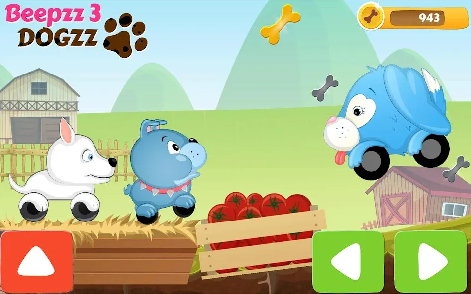 Racing games for kids — Dogs [MOD: Много монет/Энергии] - Скриншот 2