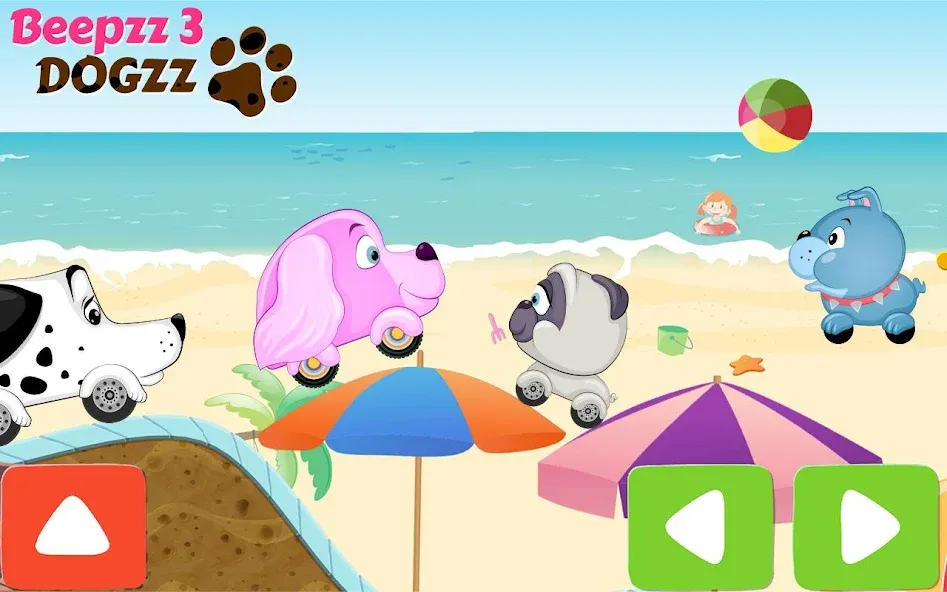 Racing games for kids — Dogs [MOD: Много монет/Энергии] - Скриншот 5