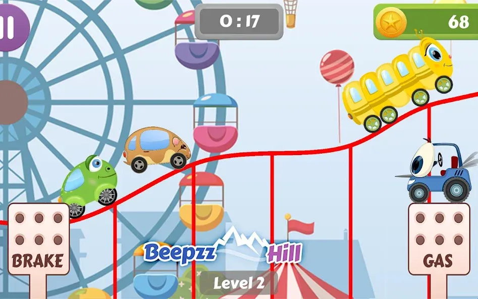 Car Racing game for toddlers [MOD: Меню/Много денег] - Скриншот 1