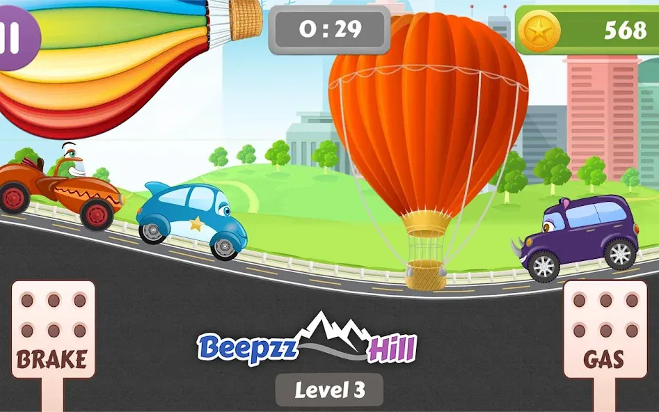 Car Racing game for toddlers [MOD: Меню/Много денег] - Скриншот 2
