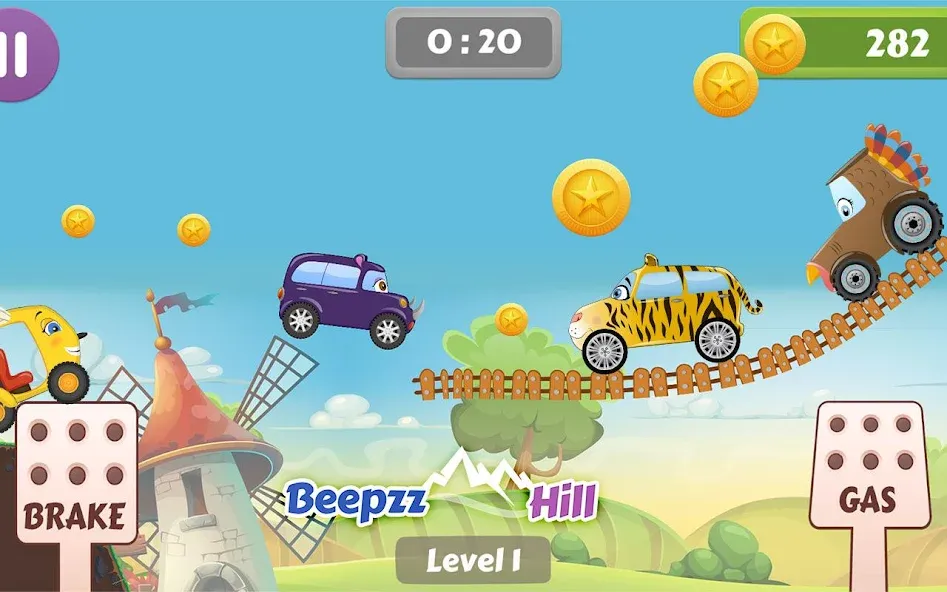 Car Racing game for toddlers [MOD: Меню/Много денег] - Скриншот 3