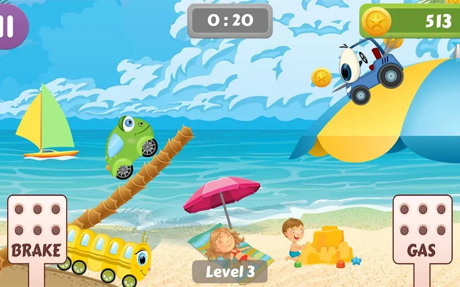 Car Racing game for toddlers [MOD: Меню/Много денег] - Скриншот 4