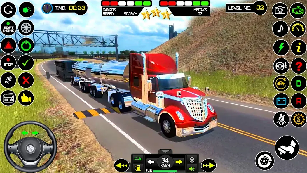 US Truck Driving Cargo Game 3D (Американский грузовик водителя) [MOD: Меню/Много денег] - Скриншот 3