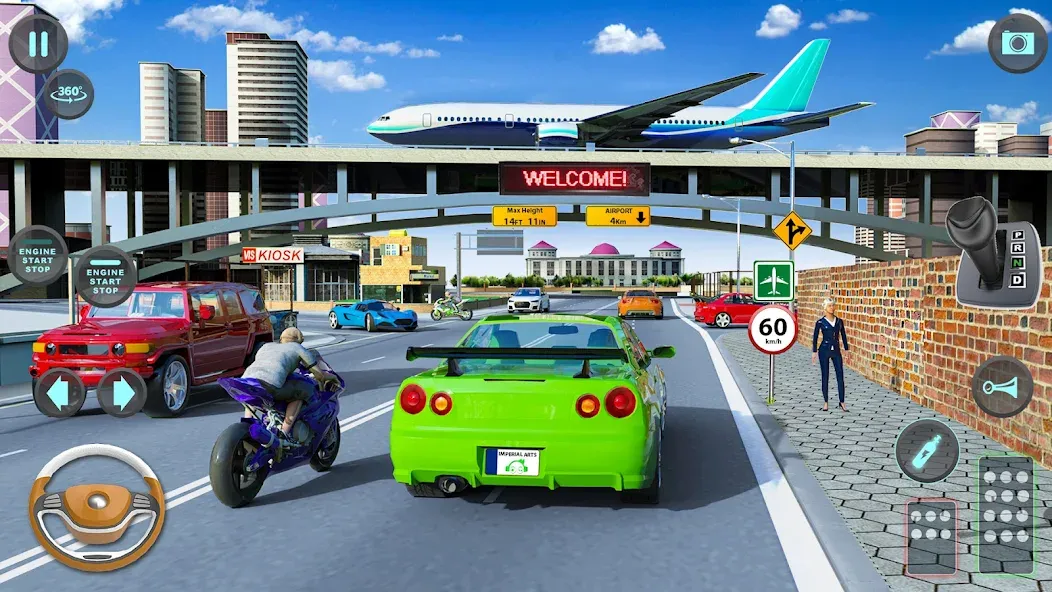 Modern Car Driving School Game [MOD: Все открыто] - Скриншот 1