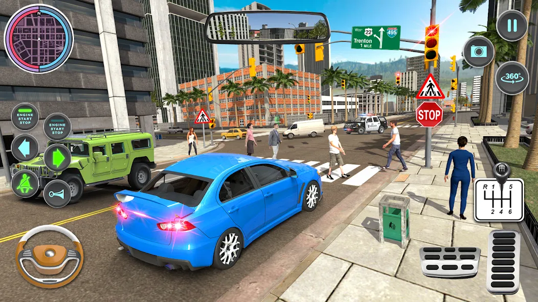 Modern Car Driving School Game [MOD: Все открыто] - Скриншот 3