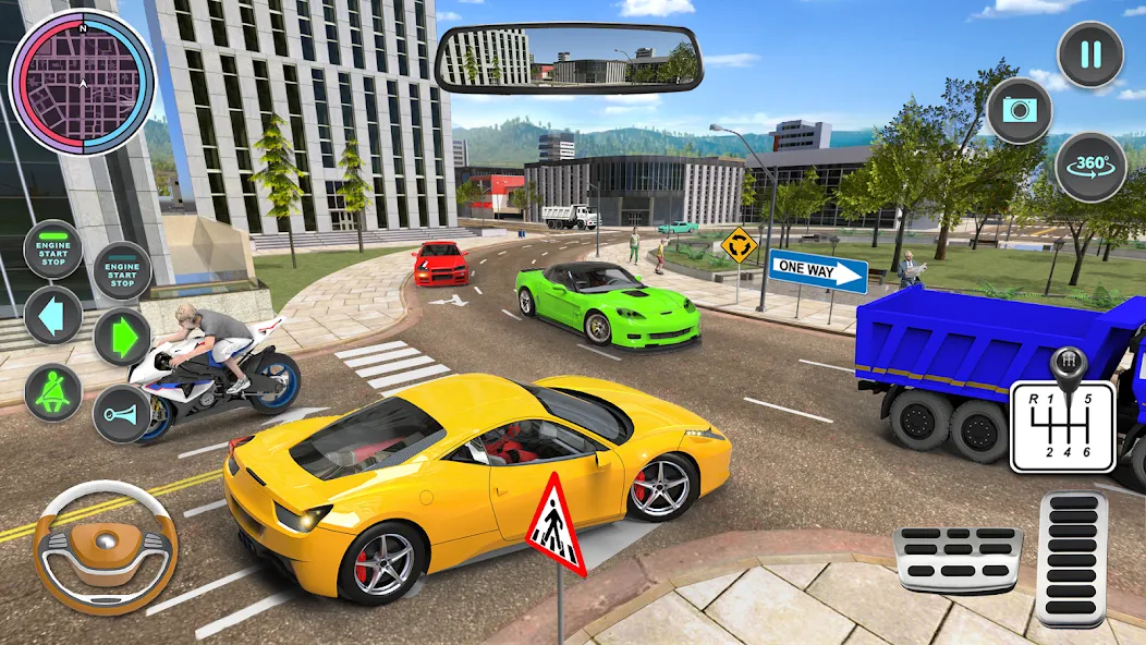Modern Car Driving School Game [MOD: Все открыто] - Скриншот 4