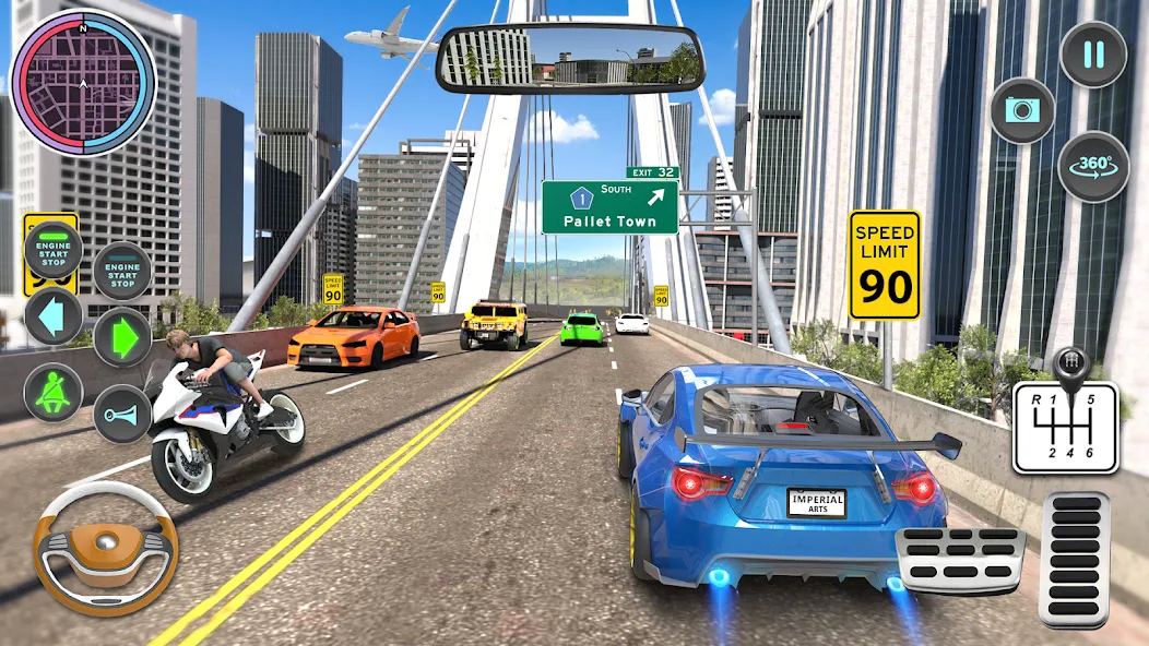 Modern Car Driving School Game [MOD: Все открыто] - Скриншот 5