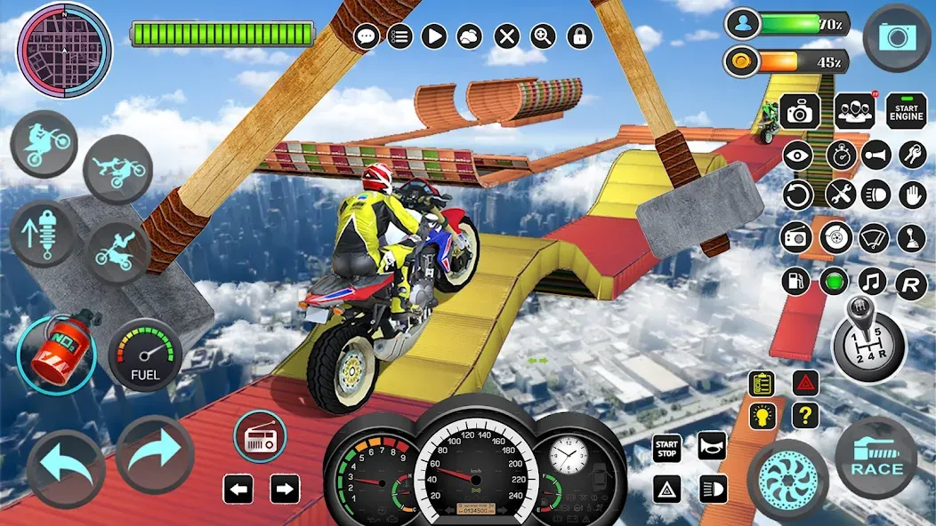 Mega Ramp Bike Stunts Games 3D [MOD: Все открыто] - Скриншот 4