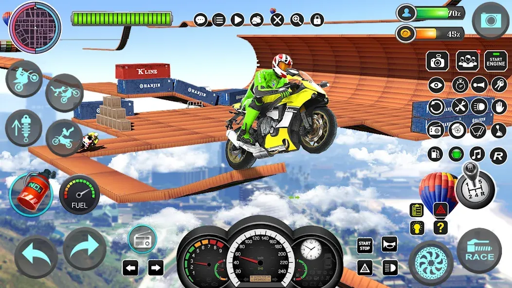 Mega Ramp Bike Stunts Games 3D [MOD: Все открыто] - Скриншот 5