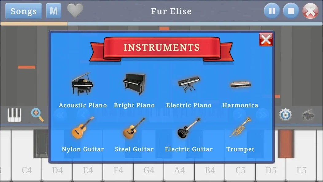Piano Music & Songs [MOD: Мод Меню/Взлом] - Скриншот 3