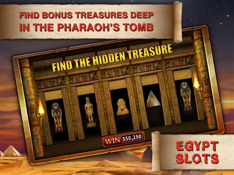 Egypt Slots Casino Machines (Египетские игровые автоматы казино) [MOD: Мод Меню/Взлом] - Скриншот 1