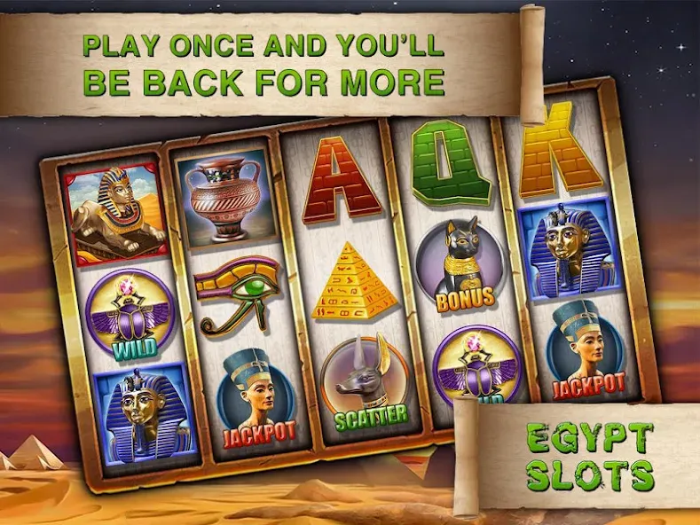 Egypt Slots Casino Machines (Египетские игровые автоматы казино) [MOD: Мод Меню/Взлом] - Скриншот 5